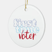 Eerste keer stemmer keramisch ornament (Links)