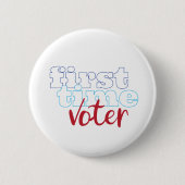 Eerste keer stemmer ronde button 5,7 cm (Voorkant)