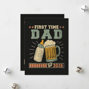 Eerste keer vader 2026 Verwacht baby grappig Feestdagenkaart