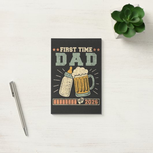 Eerste keer vader 2026 Verwacht baby grappig Post-it® Notes (Kantoor)