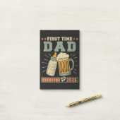 Eerste keer vader 2026 Verwacht baby grappig Post-it® Notes (Op bureau)