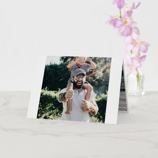 Eerste keer Vaderdag Folie Wenskaart (Orchidee)