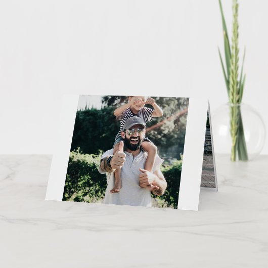 Eerste keer Vaderdag Folie Wenskaart (Voorkant)