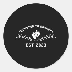 Eerste keer vaders dag nieuwe vader gepromoveerd t ronde sticker