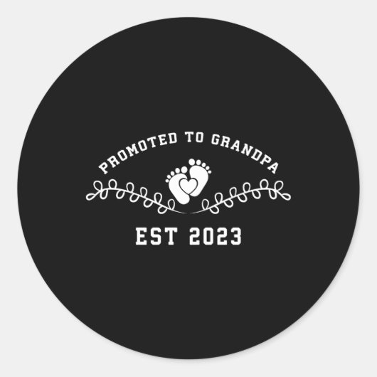 Eerste keer vaders dag nieuwe vader gepromoveerd t ronde sticker (Voorkant)