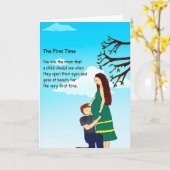 Eerste keer Wenskaart Kaart (Gele Bloem)