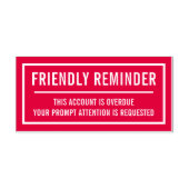 Eerste kennisgeving rekening achterstallig zelfinktende stempel (Design)