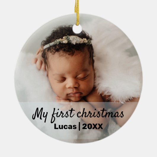 Eerste keramisch keramisch ornament voor baby's bi (Achterkant)