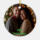  eerste kerst 2024 keramisch ornament (Voorkant)