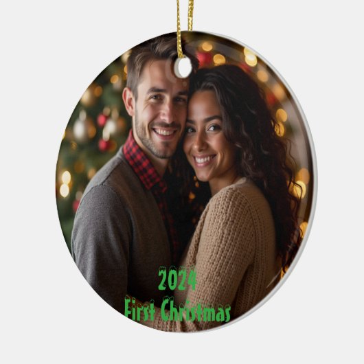  eerste kerst 2024 keramisch ornament (Links)