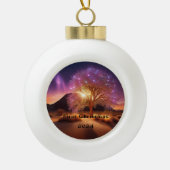 Eerste kerst 2024 keramische bal ornament (Voorkant)