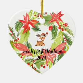 Eerste Kerst aangepaste baby naam ornamenten