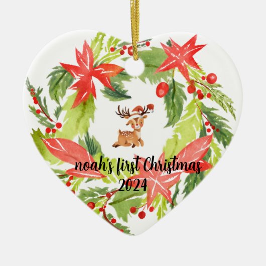 Eerste Kerst aangepaste baby naam ornamenten (Voorkant)