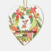 Eerste Kerst aangepaste baby naam ornamenten (Links)