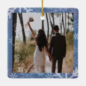 Eerste kerst, aangepaste foto keramisch ornament (Achterkant)