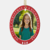 Eerste kerst adoptie keramisch ornament (Rechts)