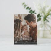 Eerste kerst als aangepaste foto voor ouders briefkaart (Staand voorkant)