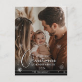 Eerste kerst als aangepaste foto voor ouders briefkaart (Voorkant)