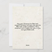 Eerste kerst als aangepaste foto voor ouders feestdagenkaart (Achterkant)