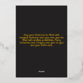 Eerste kerst als aangepaste foto voor ouders folie feestdagenkaart (Achterkant)