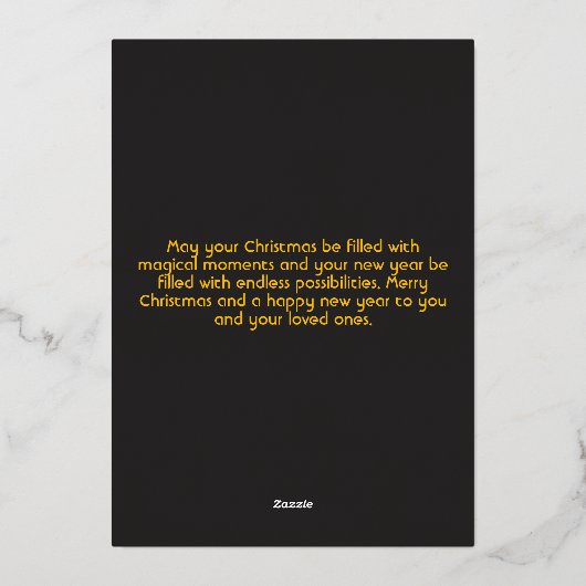 Eerste kerst als aangepaste foto voor ouders folie feestdagenkaart (Achterkant)