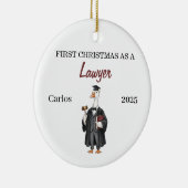 Eerste kerst als advocaat-ornament, domme gans keramisch ornament (Rechts)