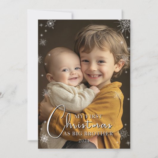 Eerste kerst als Big Brother foto Feestdagenkaart (Voorkant)