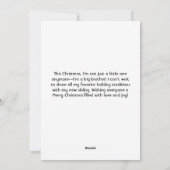 Eerste kerst als Big Brother foto Feestdagenkaart (Achterkant)