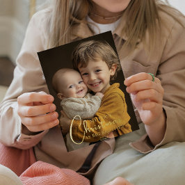 Eerste kerst als Big Brother foto Folie Feestdagenkaart