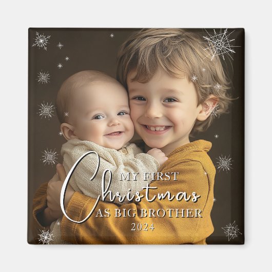 Eerste kerst als Big Brother foto Magneet (Voorkant)