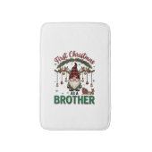 Eerste kerst als broeder kabouter rendier slee badmat (Voorkant Verticaal)
