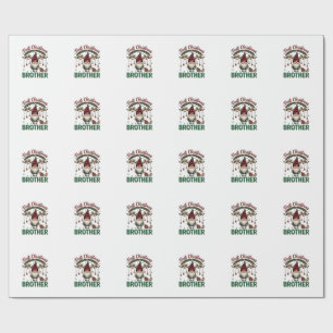 Eerste kerst als broeder kabouter rendier slee cadeaupapier