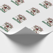 Eerste kerst als broeder kabouter rendier slee cadeaupapier (Hoek)