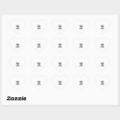 Eerste kerst als broeder kabouter rendier slee hart sticker (Vel)