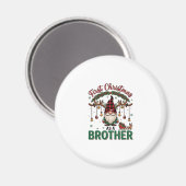 Eerste kerst als broeder kabouter rendier slee magneet (Voorkant / Achterkant)
