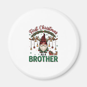 Eerste kerst als broeder kabouter rendier slee magneet