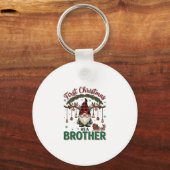 Eerste kerst als broeder kabouter rendier slee sleutelhanger (Voorkant)