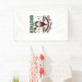 Eerste kerst als broeder kabouter rendier slee spandoek (Insitu)