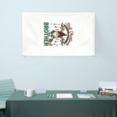Eerste kerst als broeder kabouter rendier slee spandoek (Beurs)