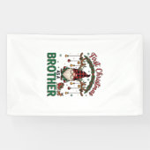 Eerste kerst als broeder kabouter rendier slee spandoek (Horizontaal)