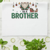 Eerste kerst als broeder kabouter rendier slee theedoek (Gevouwen)