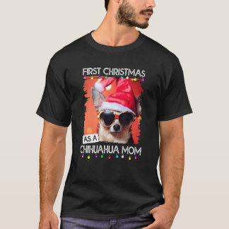 Eerste kerst als Chihuahua-moeder T-shirt