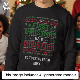 EERSTE KERST ALS CHRISTEN Hete Kerst Trui