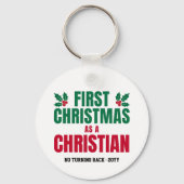 EERSTE KERST ALS CHRISTEN SLEUTELHANGER (Achterkant)