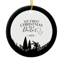 Eerste kerst als dokter Elegante silhouet