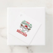 Eerste kerst als een broer Santa Gnome Bedankjes Labels (In situ)