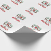 Eerste kerst als een broer Santa Gnome Cadeaupapier (Hoek)