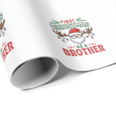 Eerste kerst als een broer Santa Gnome Cadeaupapier (Rol Hoek)