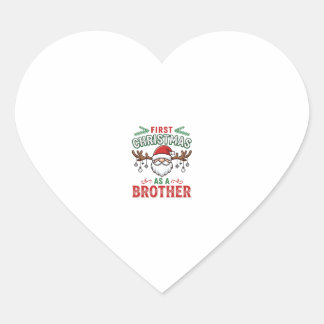Eerste kerst als een broer Santa Gnome Hart Sticker