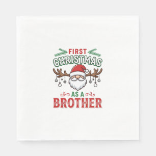 Eerste kerst als een broer Santa Gnome Servet